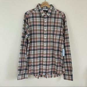 FRAME DENIM Fray Hem Long Sleeve Flannel NEW